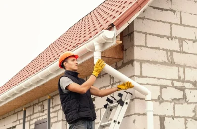 Pose et remplacement de gouttières à Prompsat